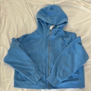 lululemon athletica Blue Zip-Up Full Zip Scuba with Hood